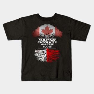 Canadian Grown With Maltese Roots - Gift for Maltese With Roots From Malta Kids T-Shirt